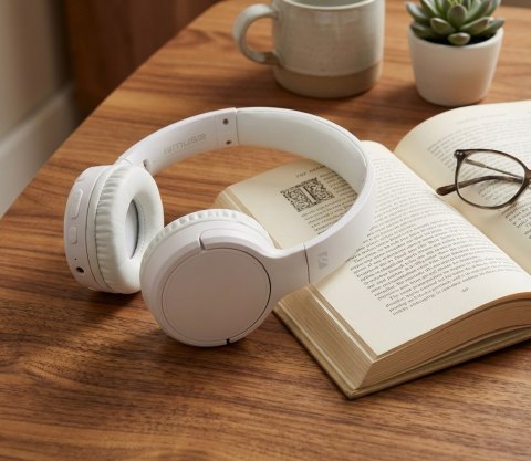 Słuchawki bezprzewodowe nauszne Muse M-272 BTW Bluetooth białe, akumulator, 24 mies. gwarancji