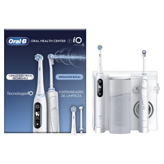 Szczoteczka elektryczna Oral-B iO6 z OxyJet, ładowalna, 5 trybów, 2 końcówki, biała, dla dorosłych, 24 mies. gwarancji
