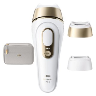 Depilator IPL marki Braun | Silk-expert Pro 5 PL5210 | Liczba poziomów mocy: 3 | Kolor: biały/złoty