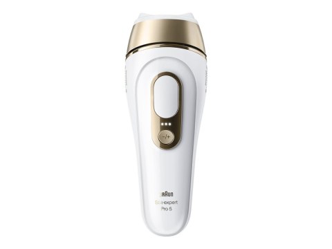 Depilator IPL marki Braun | Silk-expert Pro 5 PL5210 | Liczba poziomów mocy: 3 | Kolor: biały/złoty
