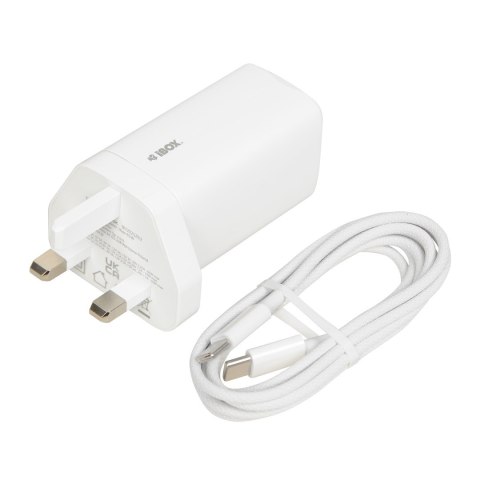 ŁADOWARKA SIECIOWA I-BOX C-65 GAN PD65W KABEL, BIAŁA