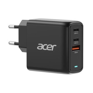 Ładowarka Acer 67 W PD z technologią GaN, 2 porty USB-C i 1 port USB-A, wtyczka UE, kabel USB-C o mocy 100 W, opakowanie detalic