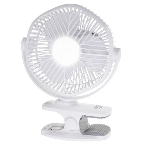 Wentylator Adler | AD 7335 | Do przypięcia | 6 W | 12,7 cm | 3 poziomy prędkości | Oscylacja 360° | Biały | Stołowy