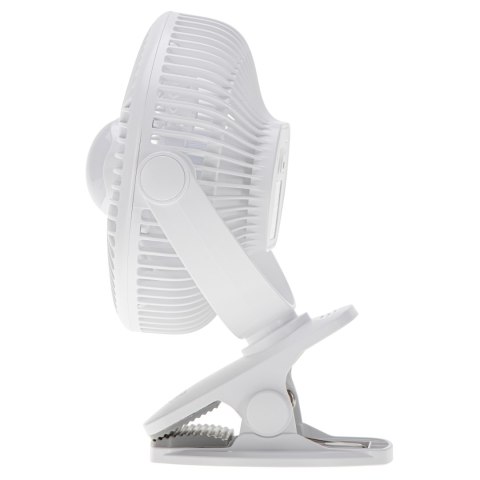 Wentylator Adler | AD 7335 | Do przypięcia | 6 W | 12,7 cm | 3 poziomy prędkości | Oscylacja 360° | Biały | Stołowy