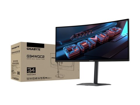 Gigabyte | G34WQC2 EK | 34" | VA | WQHD | 200 Hz | 1 ms | 3440 x 1440 pikseli | 450 cd/m² | Liczba portów HDMI: 2