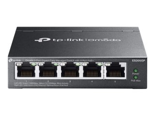 TP-LINK | Łatwy w obsłudze 5-portowy przełącznik Gigabit Omada z 4 portami PoE+ | ES205GP | Do ustawienia na biurku lub montażu 