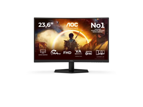 AOC C24G42FE 24" 1920x1080/16:9/300 cd/m²/4 ms/HDMI, DisplayPort, wyjście słuchawkowe | AOC