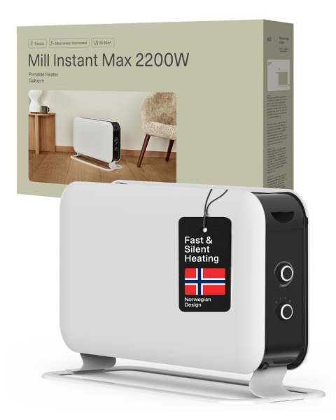 Młyn | Grzejnik | CO2200MECMAX | Grzejnik konwekcyjny | 2200 W | Liczba stopni mocy: 3 | Przeznaczony do pomieszczeń o powierzch