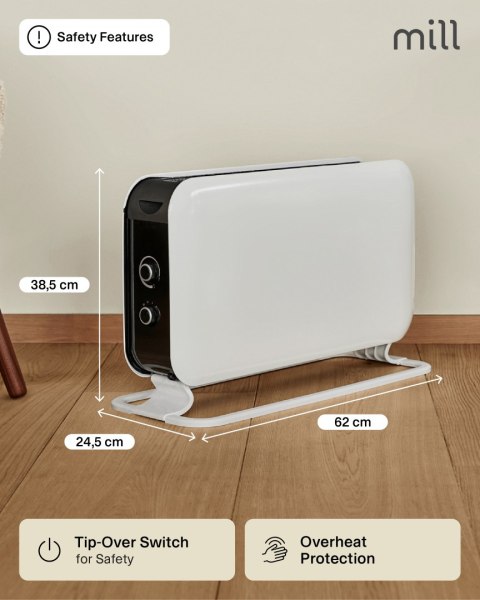 Młyn | Grzejnik | CO2200MECMAX | Grzejnik konwekcyjny | 2200 W | Liczba stopni mocy: 3 | Przeznaczony do pomieszczeń o powierzch