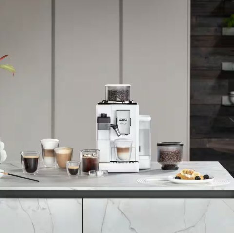 Delonghi | W pełni automatyczny ekspres do kawy | Rivelia EXAM440.55.W | Pojemność zbiornika na wodę: 1,4 litra | 19 barów | Kol