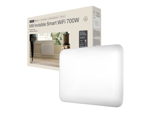 Niewidoczny, inteligentny grzejnik WiFi marki Mill | PA700WIFI4 | Grzejnik panelowy | 700 W | Przeznaczony do pomieszczeń o powi