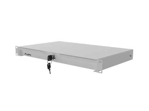 Szuflada Lanberg 19" 1U / 483 x 270 mm, maksymalna nośność do 30 kg, zestaw do montażu, szara | Lanberg