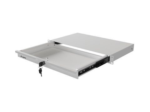 Szuflada Lanberg 19" 1U / 483 x 270 mm, maksymalna nośność do 30 kg, zestaw do montażu, szara | Lanberg