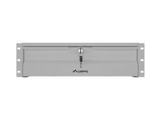 Szuflada Lanberg 19" 3U / 483 x 360 mm, maksymalne obciążenie do 90 kg, montaż 4-punktowy, kolor szary | Lanberg
