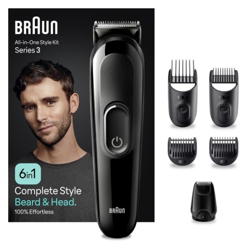 Trymer Braun | Zestaw do stylizacji 6 w 1 3 MGK3410 | Bezprzewodowy | Liczba stopni długości: 13 | Czarny