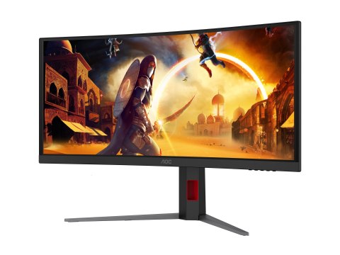 AOC CU34G4CA | 34" | Szybki wyświetlacz VA | WQHD | 21:9 | 180 Hz | 1 ms | 3440 x 1440 pikseli | 450 cd/m² | Liczba portów HDMI: