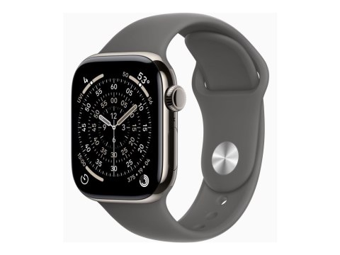 Apple Watch Series 11 OLED 42 mm Cyfrowy 374 x 446 px Ekran dotykowy 5G Tytan Wi-Fi GPS