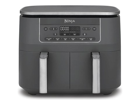 Frytkownica na gorące powietrze NINJA Double | DZ300EU | Moc 2400 W | Pojemność 7,6 l | Szara