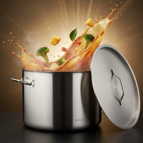 GARNEK GASTRONOMICZNY Z POKRYWĄ STALOWĄ Ø45cm 44L KINGHOFF KH-2027