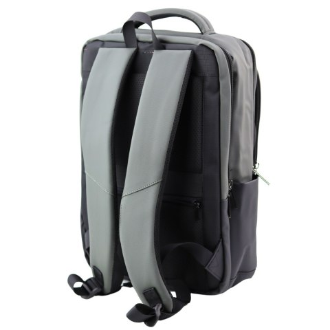 Plecak Miejski Biznesowy USB Kieszeń Na Laptopa Czarno Szary 16L 41cm