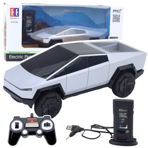 Samochód Zdalnie Sterowany RC Pickup Truck Światła LED Srebrny