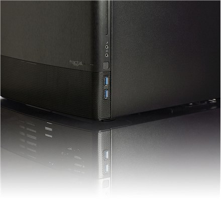 Fractal Design | NODE 804 | Okno boczne | 2 - USB 3.0Wejście/wyjście audioPrzycisk zasilania z diodą LED (biała)Dioda LED aktywn