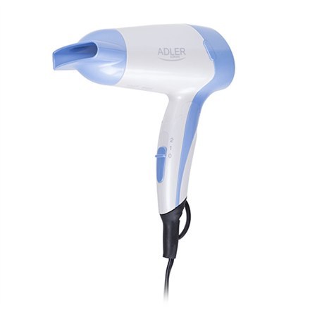 Adler | Suszarka do włosów | AD 2222 | 1200 W | Liczba ustawień temperatury 1 | Biały/niebieski