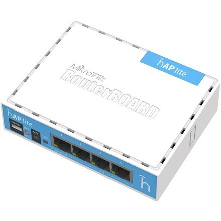 MikroTik | hAP Lite Classic | RB941-2nD | 802.11n | 10/100 Mbit/s | Ethernet LAN (RJ-45) porty 4 | Mesh Support No | MU-MiMO No 