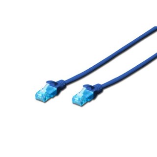 Digitus | CAT 5e | Kabel krosowy | Skrętka nieekranowana (UTP) | Męski | RJ-45 | Męski | RJ-45 | Niebieski | 1 m