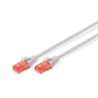 Digitus | CAT 6 | Kabel krosowy | Skrętka nieekranowana (UTP) | Męski | RJ-45 | Męski | RJ-45 | Szary | 5 m