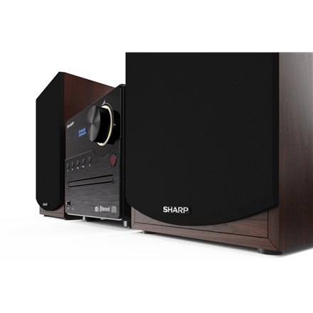Sharp | Mikrosystem Hi-Fi | XL-B517D(BR) | Port USB | Wejście AUX | Bluetooth | Odtwarzacz CD | Brązowy | Radio FM | Połączenie 