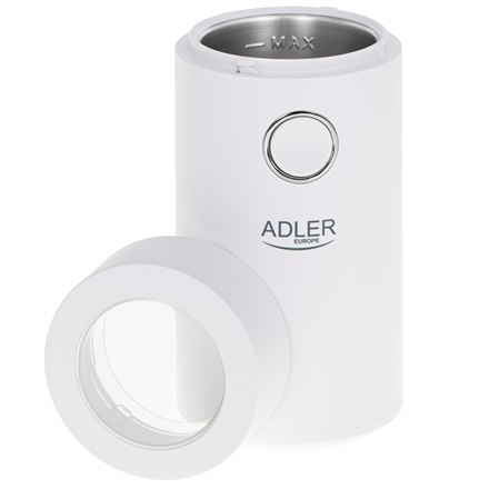 Adler | AD 4446ws | Młynek do kawy | 150 W | Pojemność ziaren kawy 75 g | Liczba filiżanek szt. | Biały