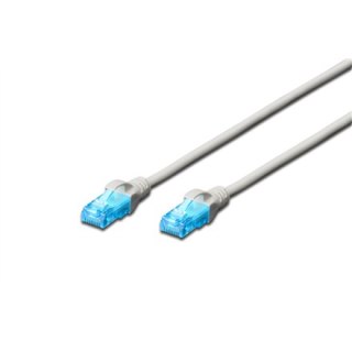 Digitus | CAT 5e | Kabel krosowy | Skrętka nieekranowana (UTP) | Męski | RJ-45 | Męski | RJ-45 | Szary | 2 m