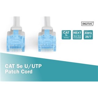 Digitus | CAT 5e | Kabel krosowy | Skrętka nieekranowana (UTP) | Męski | RJ-45 | Męski | RJ-45 | Szary | 5 m
