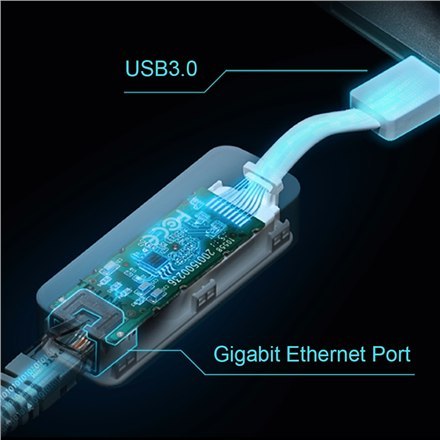 Karta sieciowa TP-LINK | UE300 USB 3.0 do Gigabit Ethernet | 1 10/100/1000 Mbit/s