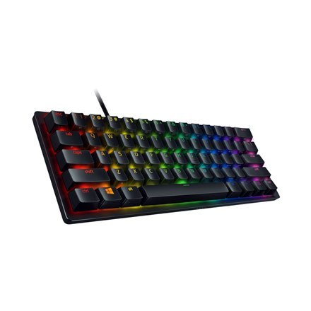 Razer | Huntsman Mini 60% | Klawiatura dla graczy | Opto-mechaniczna | Podświetlenie LED RGB | NORD | Czarna | Przewodowa