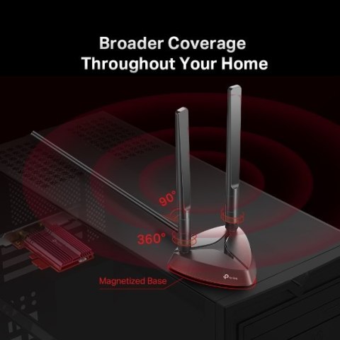 TP-LINK | AX3000 Wi-Fi 6 Bluetooth 5.0 PCIe Adapter | TX3000E | 2.4GHz/5GHz | Antena typu 2xHigh-Gain External Antennas | 574+24