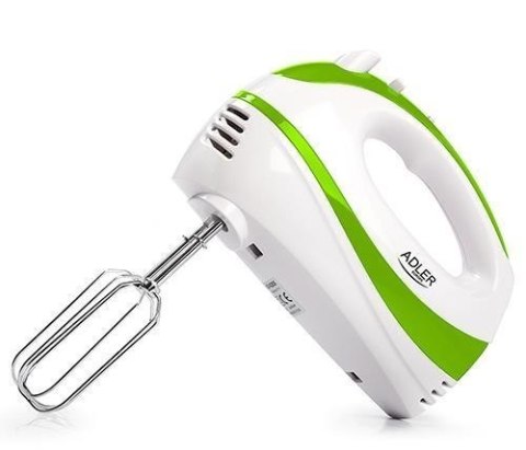 Adler | AD 4205 g | Mikser | Mikser ręczny | 300 W | Liczba prędkości 5 | Tryb Turbo | Biały/Zielony