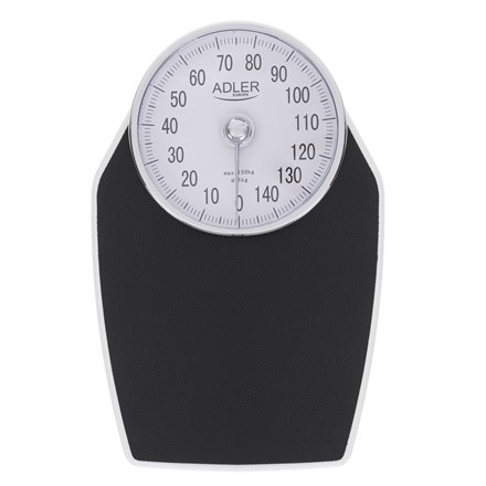 Adler | Mechaniczna waga łazienkowa | AD 8177 | Maksymalna waga (udźwig) 150 kg | Dokładność 1000 g | Czarny
