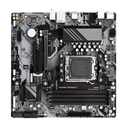 Gigabyte | A620M GAMING XG10 | Rodzina procesorów AMD | Gniazdo procesora AM5 | DDR5 DIMM | Gniazda pamięci 4 | Obsługiwane inte