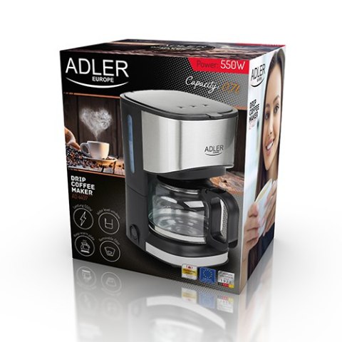 Adler | Ekspres do kawy | AD 4407 | Drip | 550 W | Czarny