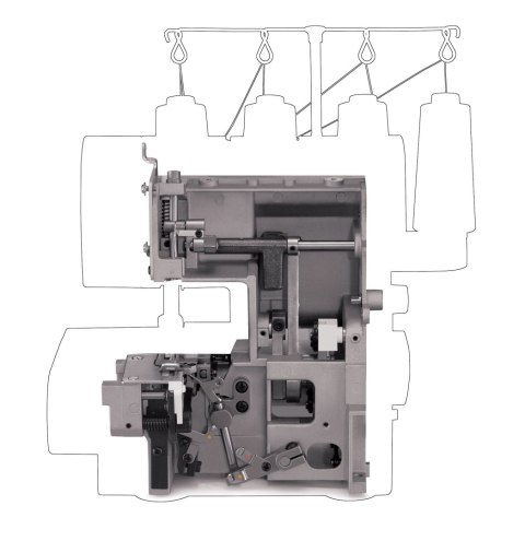 Singer | Maszyna do szycia | 14HD-854 Serger Heavy Duty | Liczba ściegów 8 | Szary