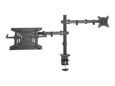Digitus | Uchwyt biurkowy | DA-90436 | Pochylenie, obrót, regulacja wysokości, obrót | Maksymalna waga (udźwig) 9 kg | Czarny