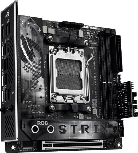Asus | ROG STRIX X870-I GAMING WIFI | Rodzina procesorów AMD | Gniazdo procesora AM5 | DDR5 DIMM | Obsługiwane interfejsy dysków