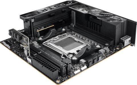 Asus | ROG STRIX X870-I GAMING WIFI | Rodzina procesorów AMD | Gniazdo procesora AM5 | DDR5 DIMM | Obsługiwane interfejsy dysków