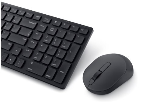 Dell | Cicha klawiatura i mysz | KM555 | Zestaw klawiatury i myszy | Bezprzewodowy | Estoński (QWERTY) | Czarny | 2,4 GHz, Bluet