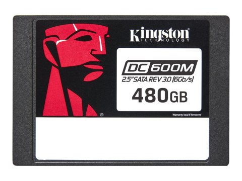 Kingston DC600M | 480 GB | Format dysku SSD 2,5" | Interfejs dysku półprzewodnikowego SATA Rev. 3.0 | Prędkość odczytu 560 MB/s 