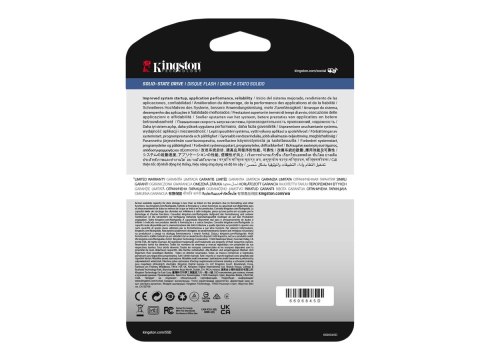 Kingston DC600M | 480 GB | Format dysku SSD 2,5" | Interfejs dysku półprzewodnikowego SATA Rev. 3.0 | Prędkość odczytu 560 MB/s 