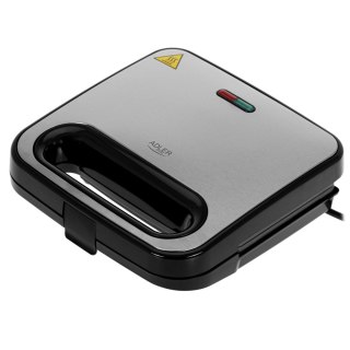 Opiekacz do kanapek Adler | AD 3076 | 1000 W | Liczba płyt 1 | Czarny/Srebrny