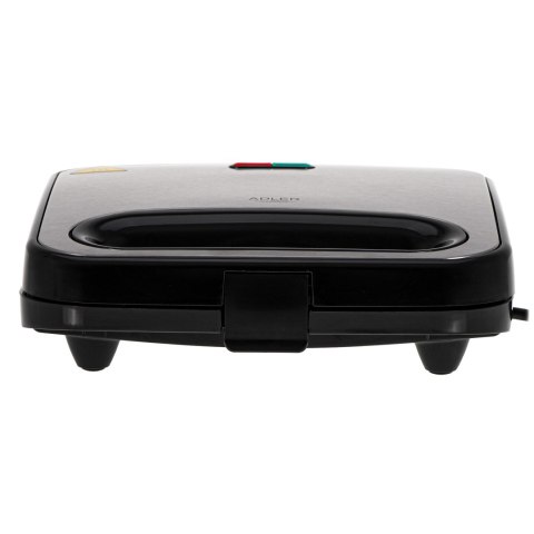Opiekacz do kanapek Adler | AD 3076 | 1000 W | Liczba płyt 1 | Czarny/Srebrny